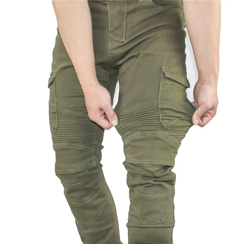 Jeans Pantalones Motocicleta Hombre