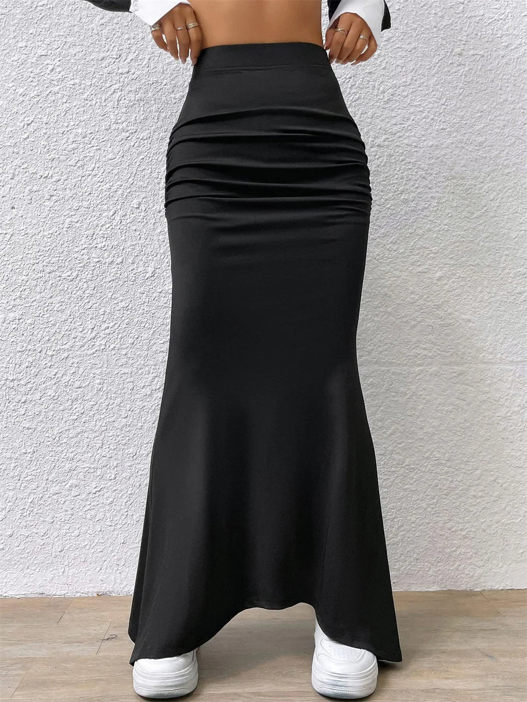 Falda larga ajustada tipo sirena-coleccion primavera verano