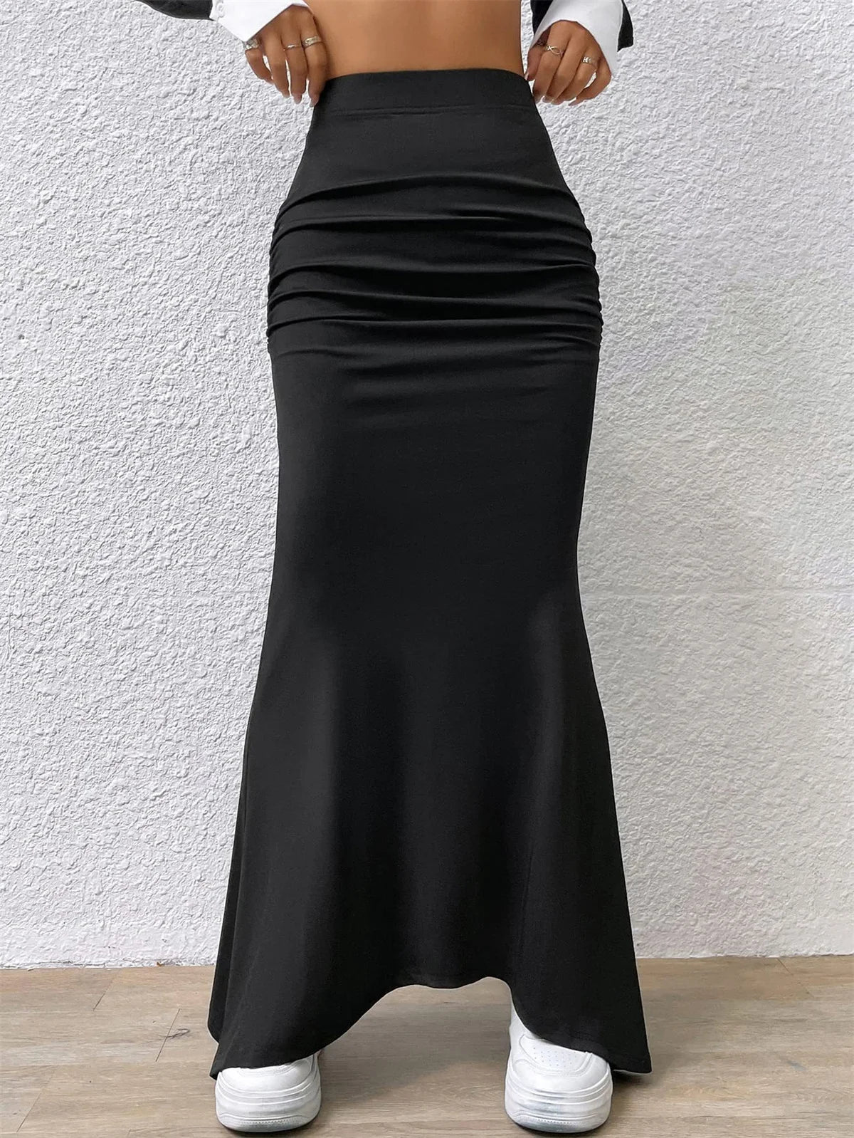 Falda larga ajustada tipo sirena-coleccion primavera verano